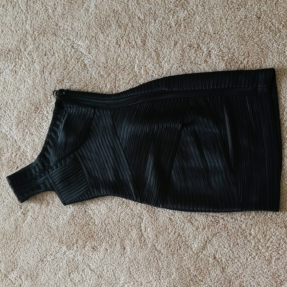 BCBGMaxAzria Black One-Shoulder Mini Dress